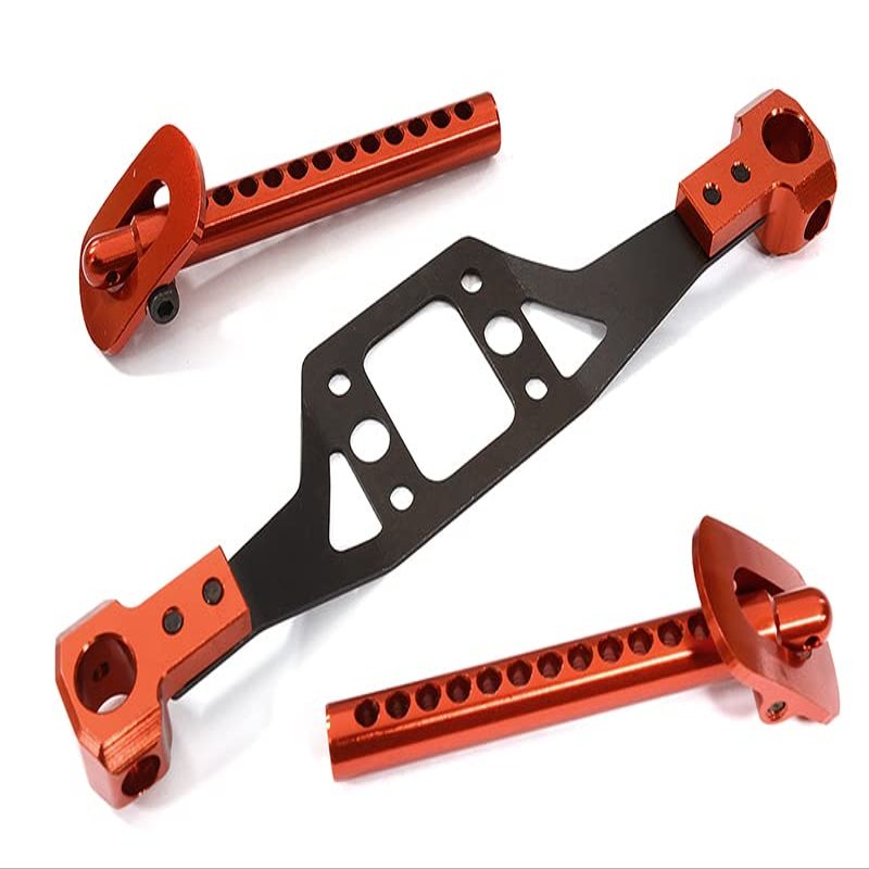 Integy Machined Alloy Rear Body Posts w/Mounts for Associated DR10 Drag Race Car RTR