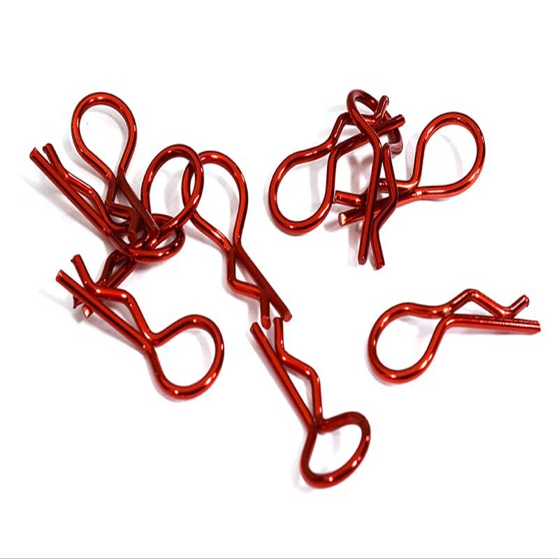Integy Color Bent-Up Body Clips (10) for 1/8 RC Cars & Trucks (LxW=25x11mm)