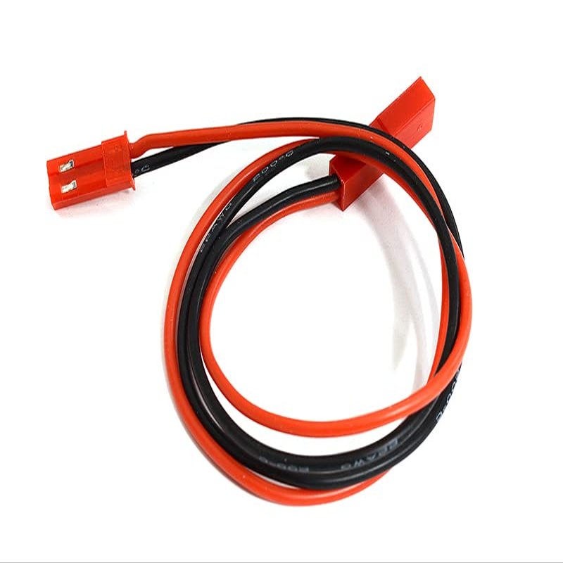 Integy 300mm Silicone Wire JST Style 2 Pin 22AWG Male to Female Plug Wire Harness