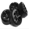 Integy 6 Spoke Complete Wheel & Tire Set (4) for Drift Racing (O.D.=62mm) view 1