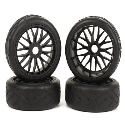Rubber Tires, Wheels & Inserts TK05 Style w/ 17mm Hex for 1/8 Buggy Size 4pcs.