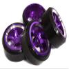 Integy 5 Spoke Complete Wheel & Tire Set (4) for Drift Racing (O.D.=62mm) view 1
