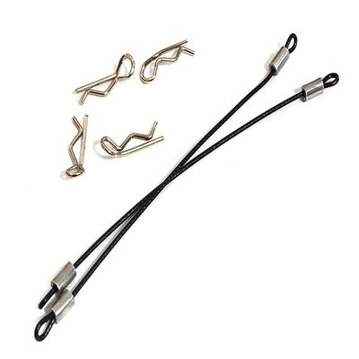 Integy Secured Body Clip (4) with 100mm Retainer Link for 1/16 & 1/10 RC