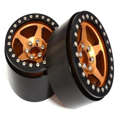Integy 2.2 Size Billet Machined Alloy 5 Spoke Wheel(2) 115g Each for 1/10 Scale Crawler
