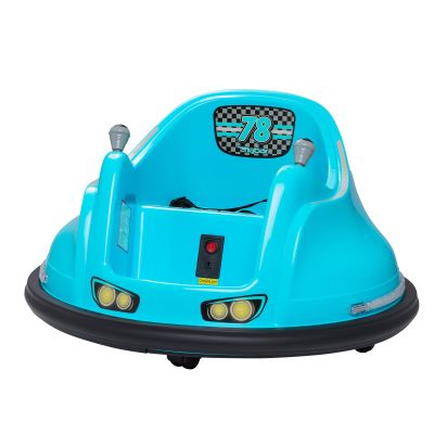 Flybar FunPark 6V Bumper Car 360 Electric Ride-On Toy with LED Lights, Safety Seat Belt, Soft Bumpers Indoor & Outdoor Bumper Car for Kids Ages 1.5-4 Years, Supports Up to 66 lbs (No Remote)