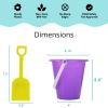 4E's Novelty 12 Sets 5.5" Sand Buckets and Shovels for Kids Bulk (12 Pack) Small Beach Bucket for Summer Outdoor Sand Toys, Party Favors, Basket Stuffers, End of Year Student Gifts from Teacher view 4