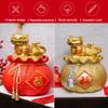 Piggy Bank Piggy Bank Girls Large Zodiac Tiger Money Bank, Large Capacity Coin Bank, Auspicious Ornament, Lucky Bag and Animal Combination, Chinese New Year Gift (Color : Gold, Size : 28 * 28 * 32cm) view 3