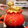 Piggy Bank Piggy Bank Girls Large Zodiac Tiger Money Bank, Large Capacity Coin Bank, Auspicious Ornament, Lucky Bag and Animal Combination, Chinese New Year Gift (Color : Red, Size : 28 * 28 * 32cm) view 4