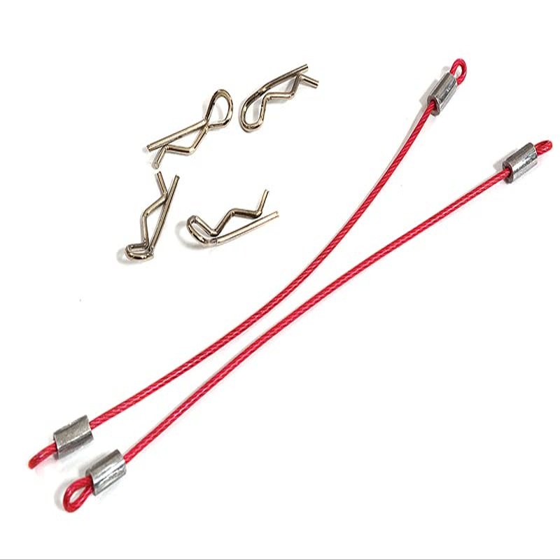 Integy Secured Body Clip (4) with 100mm Retainer Link for 1/16 & 1/10 RC