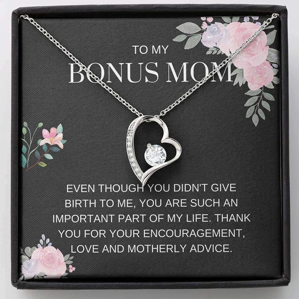 Mom Necklace, Stepmom Necklace, Bonus Mom Necklace  My Life  For Step Mom, Gift For Bonus Mom, Bonus Mom, Necklace Gift Box, Small Jewelry Gift Box, Card Box, Birthday Gift Necklace, Mothers Day Gif