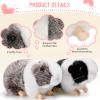 Aoriher 2 Pcs Cute Guinea Pig Stuffed Animal 8 Inch Soft Guinea Pig Plush Toys Nice Gift for Boys Girls Christmas Birthday Themed Party Supplies(Black, Gray) view 3