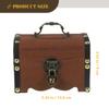 2pcs Treasure Storage Box with Lock Wooden Piggy Bank Pirate Chest Retro Money Coins Saving Box view 3