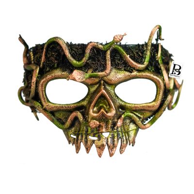 Medusa Skull Masquerade Mask - Snake Costume Devil Evil Party Mask for Halloween Cosplay & Mardi Gras