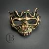 Medusa Skull Masquerade Mask - Snake Costume Devil Evil Party Mask for Halloween Cosplay & Mardi Gras view 3