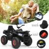 Costzon Kids ATV, 12V Battery Powered Electric Vehicle w/Safety Belt, LED Light, Music, Horn, 2 Speeds, USB/ MP3/TF, Treaded Tires, Ride on Car 4 Wheeler Quad for Boy & Girl Gift, Ride on ATV, Black view 4