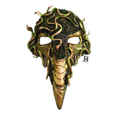 Medusa Plague Doctor Long Nose Mask Skull Masquerade Mask Snake Costume Devil Evil Party Mask Halloween Cosplay Goblin Voodoo