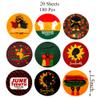 20 Sheets Juneteenth Stickers Decals Party Favors | Happy Juneteenth Party Supplies | Freedom Day Party Circle Sticker Labels | African Afro American Festival | Black American Independence Day June 19th 1865, 180 Counts view 2