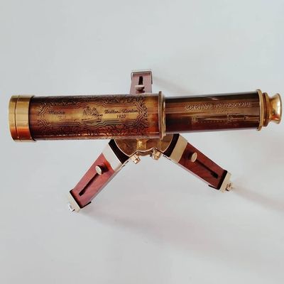 Telescope Tripod Stand Wood Marine Telescope Antique Style Look Spyglass DF Lens Telescope Nautical Brass Telescope Son Gifts, Daughter Gift