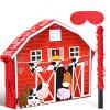 Nezyo Farm Piata Farm Baby Shower Decorations Animal Party Supplies Includes Barnyard Piata Bat Stick Blindfold Mask for Farmhouse Country Birthday Cinco De Mayo Party Mexican Game Supplies view 1