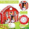 Nezyo Farm Piata Farm Baby Shower Decorations Animal Party Supplies Includes Barnyard Piata Bat Stick Blindfold Mask for Farmhouse Country Birthday Cinco De Mayo Party Mexican Game Supplies view 2