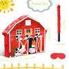 Nezyo Farm Piata Farm Baby Shower Decorations Animal Party Supplies Includes Barnyard Piata Bat Stick Blindfold Mask for Farmhouse Country Birthday Cinco De Mayo Party Mexican Game Supplies view 3