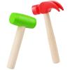 Waenerec 2pcs Toy Hammer Simulation Wooden Hammers Small Plastic Toddler Claw Hammer Portable Kids Maintenance Tools Toys Pretend Fake Mallet Hammers for Boys Girls view 1