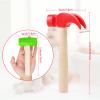 Waenerec 2pcs Toy Hammer Simulation Wooden Hammers Small Plastic Toddler Claw Hammer Portable Kids Maintenance Tools Toys Pretend Fake Mallet Hammers for Boys Girls view 2