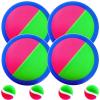 AppleRound Toss and Catch Velcro Ball Set (Hook and Loop), Kids Outdoor Games, Beach Toys, Backyard Sports, Paddle Ball Games (Pack of 4 Paddles and 4 Balls) view 1