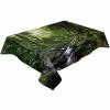 ZOE GARDEN Rectangle Tablecloth Waterproof & Stainproof Tablecloths, Wild Forest Scenery Washable Polyester Table Cloth Wrinkle-Free Fabric Table Cover for Dining/Party/Wedding Green Plant view 2
