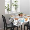 ZOE GARDEN Square Tablecloth Waterproof & Stainproof Tablecloths, Cartoon Style Alphabet Dragon Bear Elephant Washable Polyester Table Cloth Wrinkle-Free Fabric Table Cover for Dining/Party/Wedding view 3