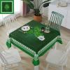 ZOE GARDEN Square Tablecloth Waterproof & Stainproof Tablecloths, Green St Patrick's Day Washable Polyester Table Cloth Wrinkle-Free Fabric Table Cover for Dining/Party/Wedding Spring Wood Grain view 2