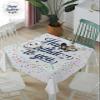ZOE GARDEN Square Tablecloth Waterproof & Stainproof Tablecloths, Happy Birthday to You Washable Polyester Table Cloth Wrinkle-Free Fabric Table Cover for Dining/Party/Wedding Colorful Star Cube view 1