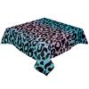 ZOE GARDEN Square Tablecloth Waterproof & Stainproof Tablecloths, Abstract Leopard Printm Washable Polyester Table Cloth Wrinkle-Free Fabric Table Cover for Dining/Party/Wedding Ombre Blue and Purple view 1