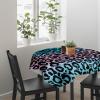 ZOE GARDEN Square Tablecloth Waterproof & Stainproof Tablecloths, Abstract Leopard Printm Washable Polyester Table Cloth Wrinkle-Free Fabric Table Cover for Dining/Party/Wedding Ombre Blue and Purple view 3