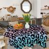 ZOE GARDEN Square Tablecloth Waterproof & Stainproof Tablecloths, Abstract Leopard Printm Washable Polyester Table Cloth Wrinkle-Free Fabric Table Cover for Dining/Party/Wedding Ombre Blue and Purple view 4