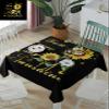 ZOE GARDEN Square Tablecloth Waterproof & Stainproof Tablecloths, Spring Sunflower Black Washable Polyester Table Cloth Wrinkle-Free Fabric Table Cover for Dining/Party/Wedding You are My Sunshine view 1