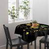 ZOE GARDEN Square Tablecloth Waterproof & Stainproof Tablecloths, Spring Sunflower Black Washable Polyester Table Cloth Wrinkle-Free Fabric Table Cover for Dining/Party/Wedding You are My Sunshine view 3
