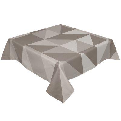 ZOE GARDEN Square Tablecloth Waterproof & Stainproof Tablecloths, Geometric Triangle Washable Polyester Table Cloth Wrinkle-Free Fabric Table Cover for Dining/Party/Wedding Abstract Graphic Arts