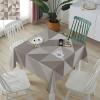 ZOE GARDEN Square Tablecloth Waterproof & Stainproof Tablecloths, Geometric Triangle Washable Polyester Table Cloth Wrinkle-Free Fabric Table Cover for Dining/Party/Wedding Abstract Graphic Arts view 2