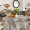 ZOE GARDEN Square Tablecloth Waterproof & Stainproof Tablecloths, Geometric Triangle Washable Polyester Table Cloth Wrinkle-Free Fabric Table Cover for Dining/Party/Wedding Abstract Graphic Arts view 4