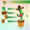 UMIKOOL DIRECT Dancing Cactus Repeats What You Say, Talking Sunny Cactus Toy USB Charging, Dancing Lighting Recording Mimicking Toy for Kids (Cowboy) view 2