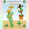 UMIKOOL DIRECT Dancing Cactus Repeats What You Say, Talking Sunny Cactus Toy USB Charging, Dancing Lighting Recording Mimicking Toy for Kids (Cowboy) view 3
