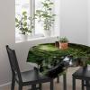 ZOE GARDEN Square Tablecloth Waterproof & Stainproof Tablecloths, Wild Forest Scenery Washable Polyester Table Cloth Wrinkle-Free Fabric Table Cover for Dining/Party/Wedding Green Plant view 3