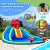BOUNTECH Inflatable Water Slide, 18x17FT Mega Kids Waterslide Park for Outdoor with 2 Long Slides, Splash Pool, Handrail Upgrade, Blow up Water Slides Inflatables for Big Kids Backyard Party Gifts view 3