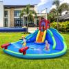 BOUNTECH Inflatable Water Slide, 18x17FT Mega Kids Waterslide Park for Outdoor with 2 Long Slides, Splash Pool, Handrail Upgrade, Blow up Water Slides Inflatables for Big Kids Backyard Party Gifts view 4