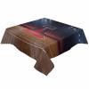 ZOE GARDEN Square Tablecloth Waterproof & Stainproof Tablecloths, Basketball Sport Indoor Stadium Washable Polyester Table Cloth Wrinkle-Free Fabric Table Cover for Dining/Party/Wedding view 2
