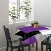 Square Tablecloth Waterproof & Stainproof Tablecloths,Purple and Black Modern Color Block Washable Table Cloth Wrinkle-Free Fabric Table Cover for Dining/Party Geometric Gray White Patckwork Plaid view 3