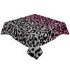 ZOE GARDEN Square Tablecloth Waterproof & Stainproof Tablecloths, Abstract Leopard Printm Washable Polyester Table Cloth Wrinkle-Free Fabric Table Cover for Dining/Party/Wedding Ombre Pink and Grey view 1