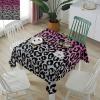 ZOE GARDEN Square Tablecloth Waterproof & Stainproof Tablecloths, Abstract Leopard Printm Washable Polyester Table Cloth Wrinkle-Free Fabric Table Cover for Dining/Party/Wedding Ombre Pink and Grey view 2
