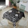 ZOE GARDEN Square Tablecloth Waterproof & Stainproof Tablecloths, Abstract Leopard Printm Washable Polyester Table Cloth Wrinkle-Free Fabric Table Cover for Dining/Party/Wedding Ombre Grey view 2